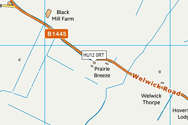 HU12 0RT map - OS VectorMap District (Ordnance Survey)