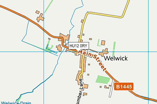 HU12 0RY map - OS VectorMap District (Ordnance Survey)