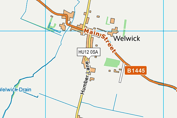 HU12 0SA map - OS VectorMap District (Ordnance Survey)