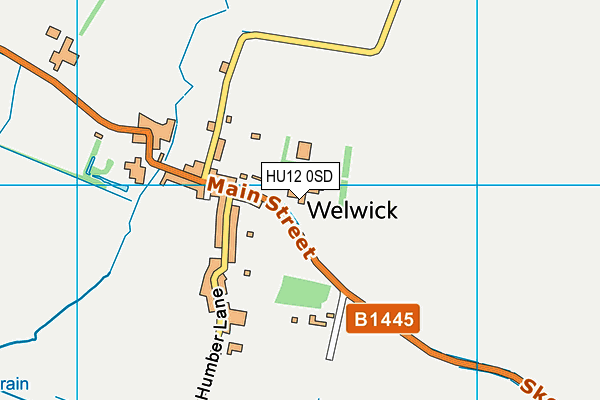 HU12 0SD map - OS VectorMap District (Ordnance Survey)