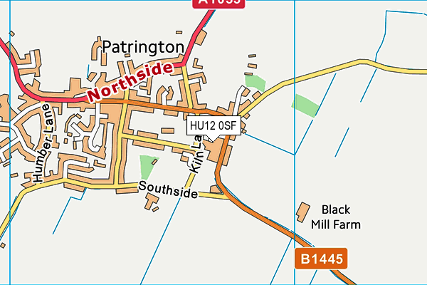 HU12 0SF map - OS VectorMap District (Ordnance Survey)