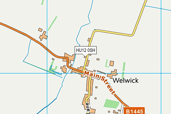 HU12 0SH map - OS VectorMap District (Ordnance Survey)