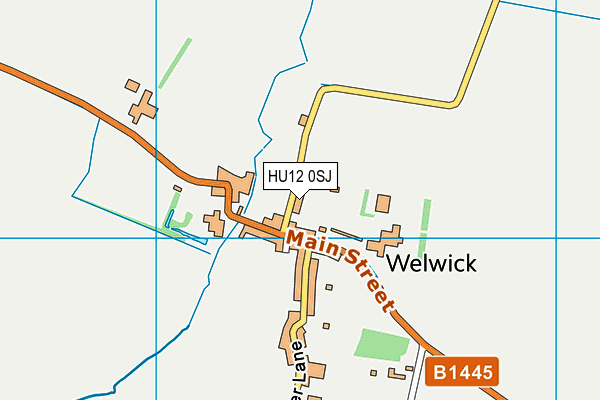 HU12 0SJ map - OS VectorMap District (Ordnance Survey)