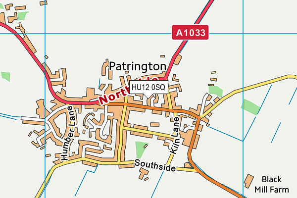 HU12 0SQ map - OS VectorMap District (Ordnance Survey)