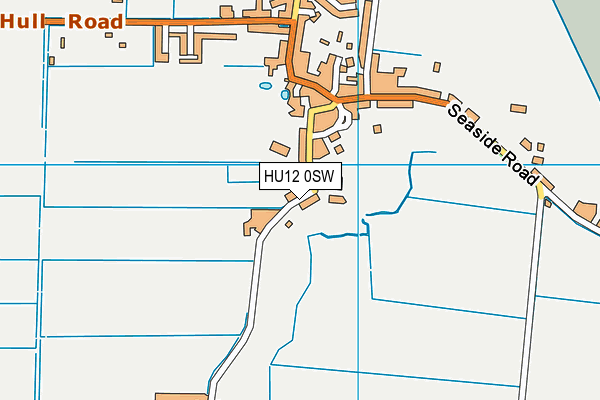 HU12 0SW map - OS VectorMap District (Ordnance Survey)