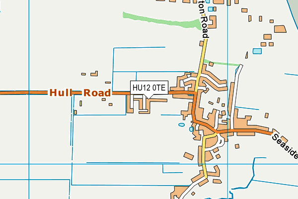 HU12 0TE map - OS VectorMap District (Ordnance Survey)