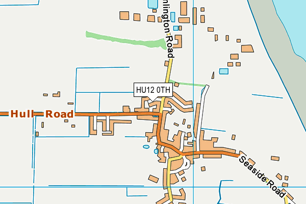 HU12 0TH map - OS VectorMap District (Ordnance Survey)