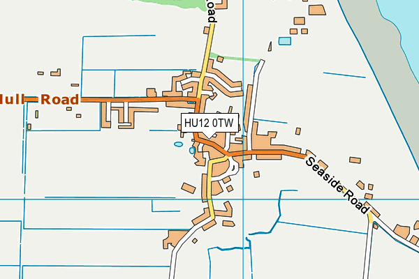 HU12 0TW map - OS VectorMap District (Ordnance Survey)