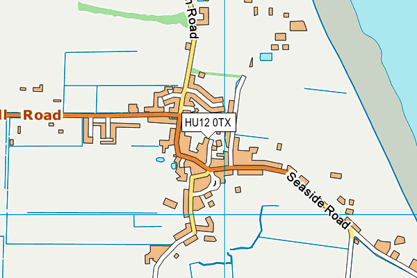 HU12 0TX map - OS VectorMap District (Ordnance Survey)