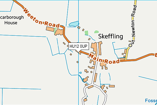 HU12 0UP map - OS VectorMap District (Ordnance Survey)