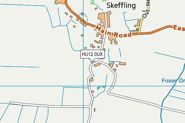 HU12 0UX map - OS VectorMap District (Ordnance Survey)