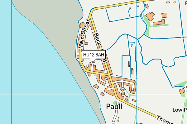 HU12 8AH map - OS VectorMap District (Ordnance Survey)