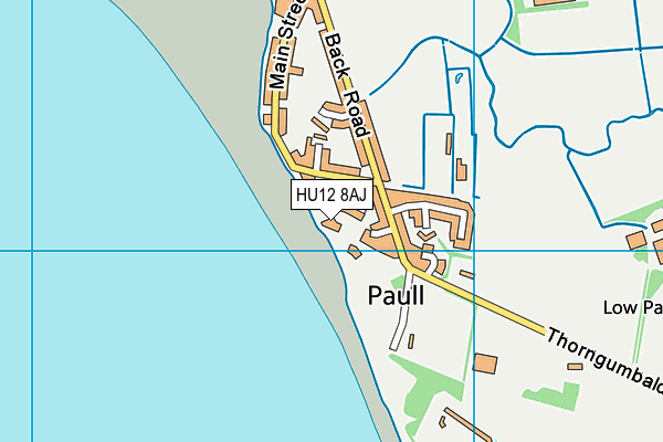 HU12 8AJ map - OS VectorMap District (Ordnance Survey)