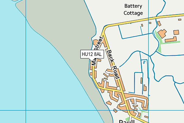 HU12 8AL map - OS VectorMap District (Ordnance Survey)