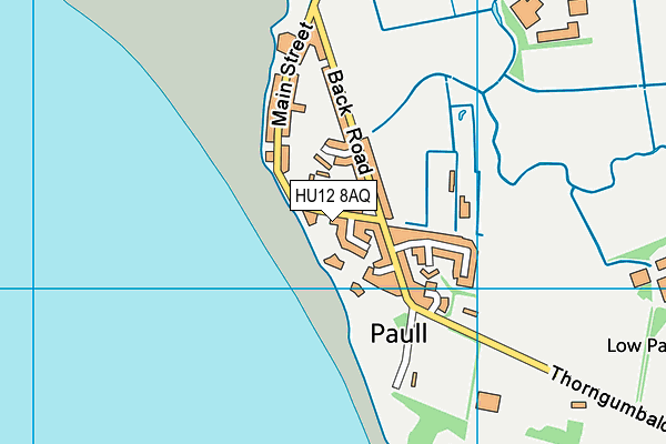 HU12 8AQ map - OS VectorMap District (Ordnance Survey)