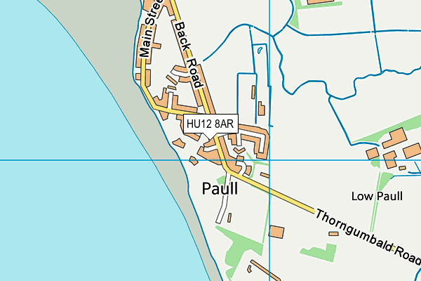 HU12 8AR map - OS VectorMap District (Ordnance Survey)