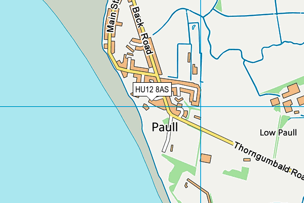 HU12 8AS map - OS VectorMap District (Ordnance Survey)