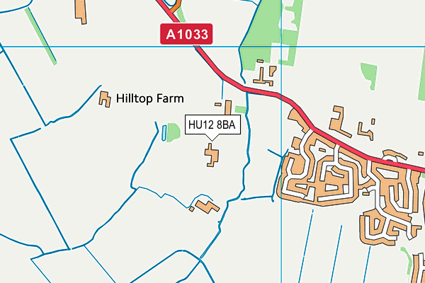 HU12 8BA map - OS VectorMap District (Ordnance Survey)