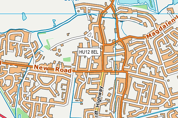 HU12 8EL map - OS VectorMap District (Ordnance Survey)