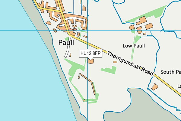 HU12 8FP map - OS VectorMap District (Ordnance Survey)