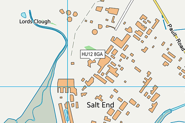 HU12 8GA map - OS VectorMap District (Ordnance Survey)