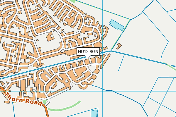 HU12 8GN map - OS VectorMap District (Ordnance Survey)