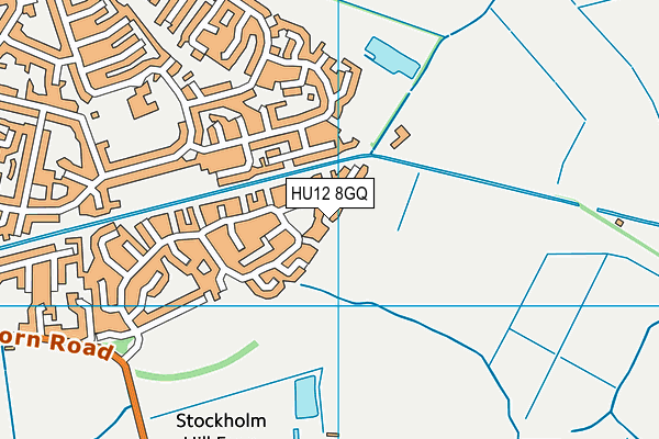 HU12 8GQ map - OS VectorMap District (Ordnance Survey)