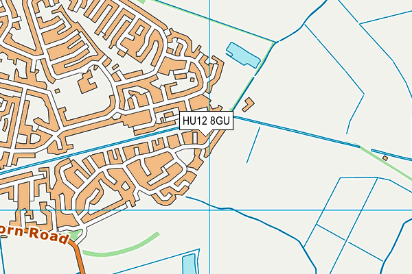 HU12 8GU map - OS VectorMap District (Ordnance Survey)