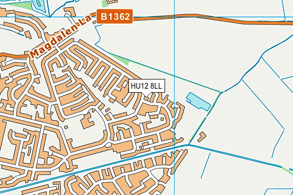 HU12 8LL map - OS VectorMap District (Ordnance Survey)