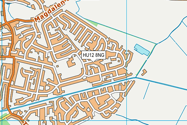 HU12 8NG map - OS VectorMap District (Ordnance Survey)