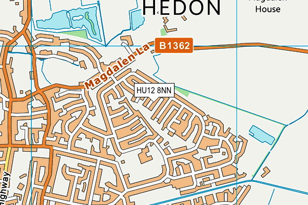 HU12 8NN map - OS VectorMap District (Ordnance Survey)