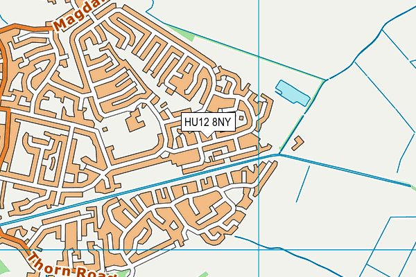 HU12 8NY map - OS VectorMap District (Ordnance Survey)