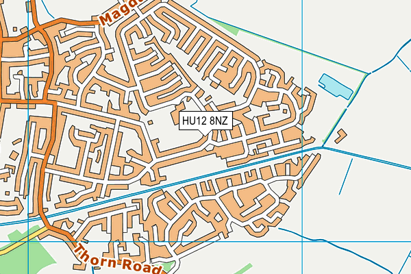HU12 8NZ map - OS VectorMap District (Ordnance Survey)