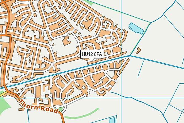 HU12 8PA map - OS VectorMap District (Ordnance Survey)