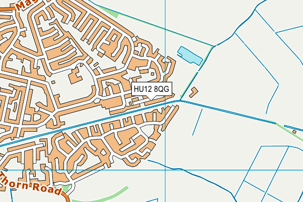 HU12 8QG map - OS VectorMap District (Ordnance Survey)