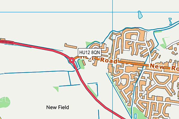 HU12 8QN map - OS VectorMap District (Ordnance Survey)