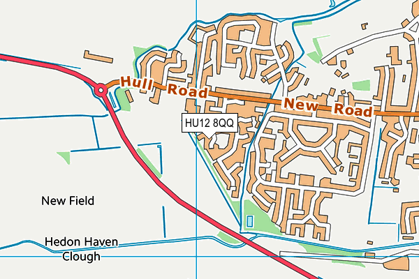 HU12 8QQ map - OS VectorMap District (Ordnance Survey)