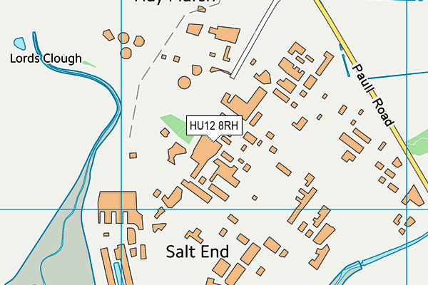 HU12 8RH map - OS VectorMap District (Ordnance Survey)