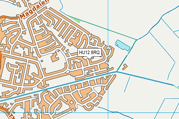 HU12 8RQ map - OS VectorMap District (Ordnance Survey)