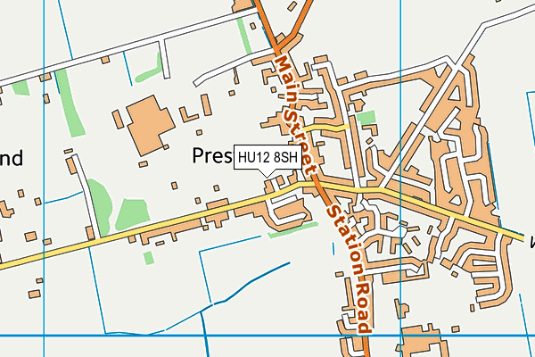 HU12 8SH map - OS VectorMap District (Ordnance Survey)