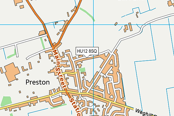 HU12 8SQ map - OS VectorMap District (Ordnance Survey)