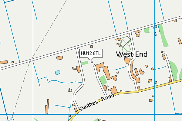 HU12 8TL map - OS VectorMap District (Ordnance Survey)