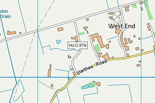 HU12 8TN map - OS VectorMap District (Ordnance Survey)