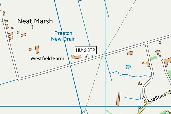 HU12 8TP map - OS VectorMap District (Ordnance Survey)