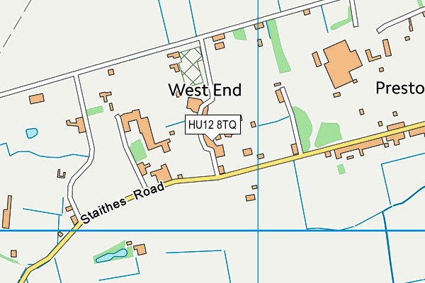 HU12 8TQ map - OS VectorMap District (Ordnance Survey)