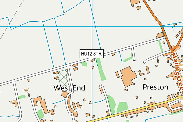 HU12 8TR map - OS VectorMap District (Ordnance Survey)