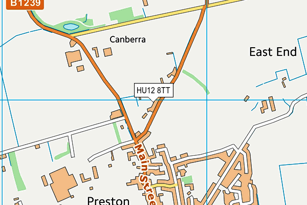 HU12 8TT map - OS VectorMap District (Ordnance Survey)