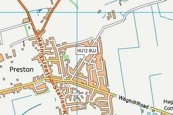 HU12 8UJ map - OS VectorMap District (Ordnance Survey)