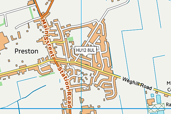 HU12 8UL map - OS VectorMap District (Ordnance Survey)