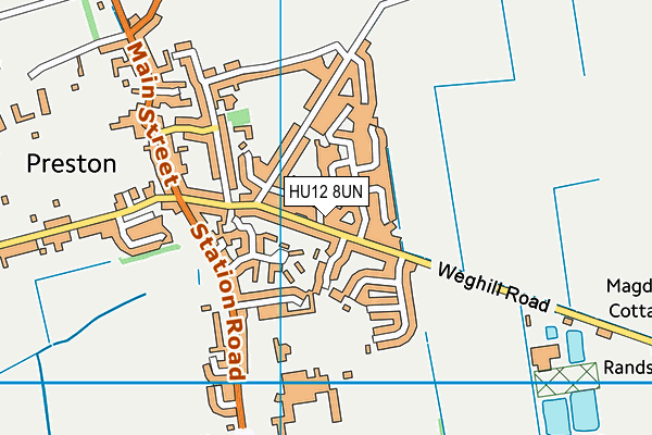 HU12 8UN map - OS VectorMap District (Ordnance Survey)